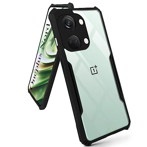 Image of Jkobi Back Cover Case for Oneplus Nord 3 5G (Shockproof with Polycarbonate Clear Panel | Professional Black)