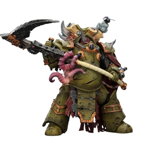 Image of JOYTOY 1 /18 Action Figure Warhammer 40k - Death Guard - Deathshroud Terminator 2 - with Manreaper and Plaguespurter Gauntlets 5.51 inch Birthday Gifts for Collectors 15Age+ JT02595