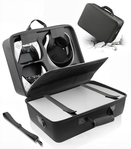 Capa Controle para PS5, Capa para PS5, Case PS para Portal, Mala Rígida para Transporte PS5, Bolsa de Viagem Protetora para Console PS5, Base E Outros Acessórios, 20.5 * 44 * 30cm