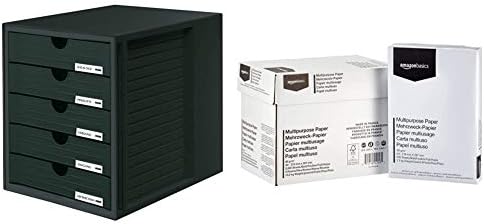 HAN 1450-13, SYSTEMBOX drawer set. Innovative, attractive design with 5 closed drawers, black