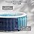 4-6 Person Inflatable Hot Tub Portable Spa with 120 Air Jets & Manual Control Panel, Energy-Efficient Thermal Cover, 71" x 24" Outdoor/Indoor Style Blow Up Tub, Blue