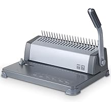 Heavy Duty Bookbinding Machine Heavy Duty 350 Pages 21 Rectangle Hole Paper Comb Binding Machine with Handle Office Financial Binding Machine