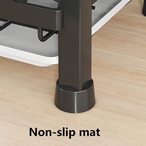 Support à verres à vin réglable suspendu en acier rustique à 3 niveaux - 7