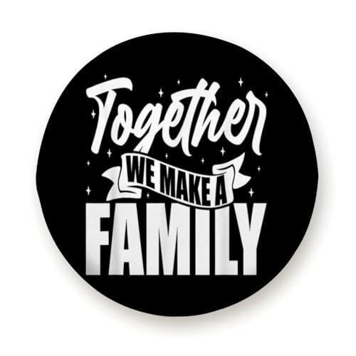 Together we Make a Family Family Team Reunion Group Spare Tire Cover, Wheel Cover with Wolf Print Waterproof Dust-Proof Universal Fit 15 inch