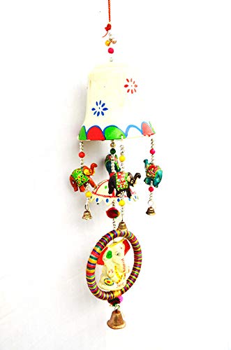 Image of palpal Art Gallery Big Bell chhatra Ganesh Ring Full Door,Wall Hanging for Home,tample,Event Decoration (Paper Mache)