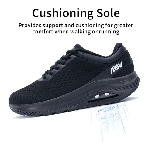Image of AOV Wide Toe Box Shoes Women Arch Support Walking Shoes Plantar Fasciitis Orthotic Tennis Sneakers