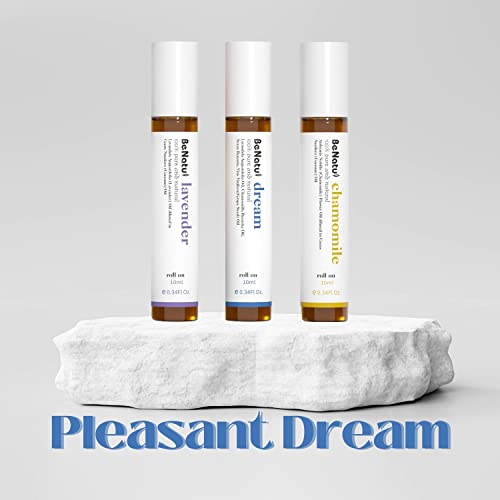 Benatu Essential Oil Blends Set (Dream, Lavender, Chamomile), Aromatherapy Roll On For Massage, Skin Care, Home - Natural Fragrance Gift For Women And Men #TOP2