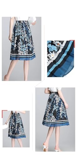 Jupe plissée à fleurs au drapé fluide et style coréen raffiné - 7