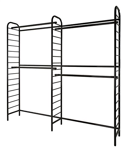 Econoco Double 2-Tier Ladder Wall Unit, 96 Inch Width x 16 Inch Depth x 88 Inch Height, Semi-Gloss Black image 5