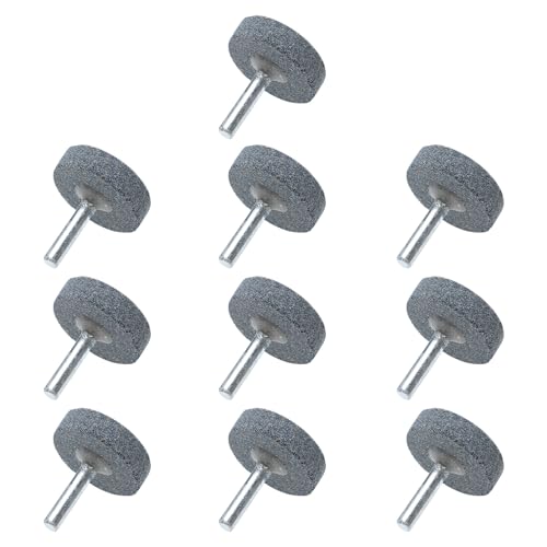 Luxshiny 10pcs T Shape Grinding Heads 6mm Shank Corundum Abrasive Polishing Wheels Metal Grinding Mounted Points for Industrial Polishing and Finishing Tools