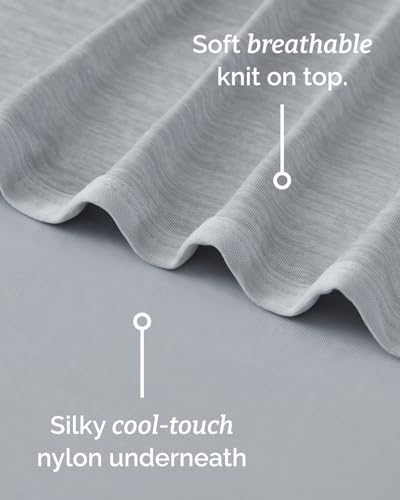 Image of Cooling Blanket for Hot Sleepers - Cold Blanket Full /Queen Size - Double-Sided, Ultra Cool for Summer, Night Sweats & All Seasons - Lightweight & Breathable for Bed or Couch - Light Grey, 50 inch x 60 inch