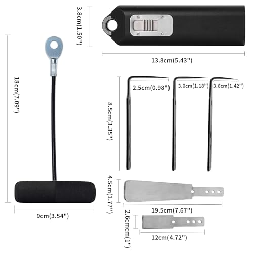 Image of Windshield Removal Tool Kit - Quick Release Cold Knife with 3 Replaceable Blades, 2 Sealant Scrapers & 1 Straight | Window Removal Kit for Car Truck SUV | Windscreen Replacement | Includes 3 Cut Blades, 2 Sealant Scrapers,1 straight bar& Storage Box