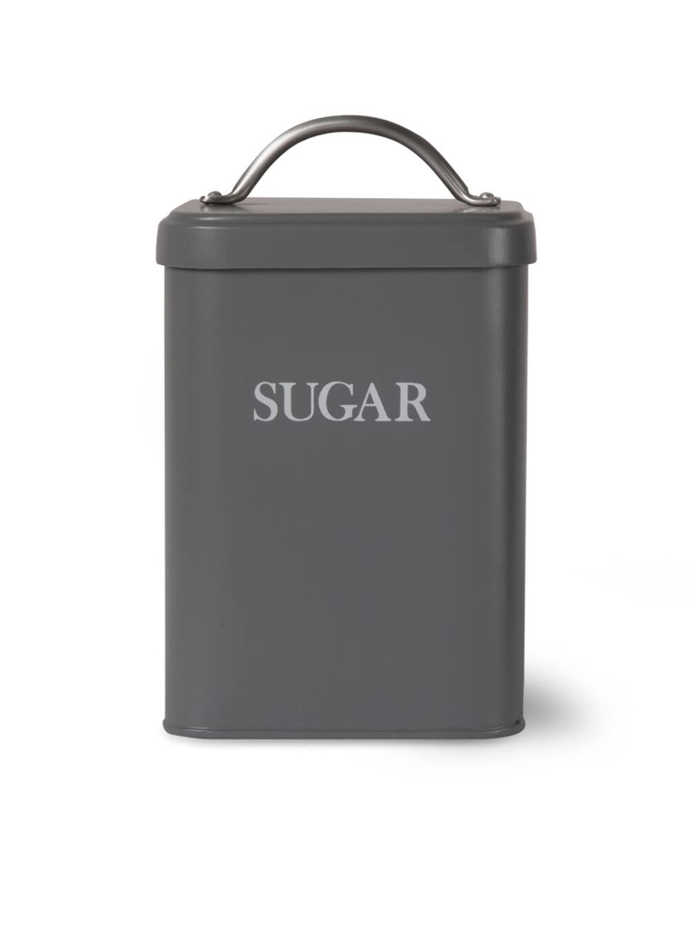 Garden Trading Charcoal Original Sugar Canister Crafted In Powder Coated Steel | H20 X W12 X D12cm