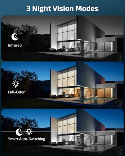 Image of 《2-Way Audio & Auto-Tracking》4K Outdoor Wired Security Camera System,360 Degrees Security PTZ IP Cameras,Surveillance Video Equipment