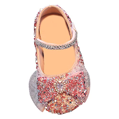 sfdgfhyf Kids Indoor Foot Warmer Girls Dress Shoes Cute Bow Mary Jane Shoes Ballerina With Satin Ankle Tie For Wedding