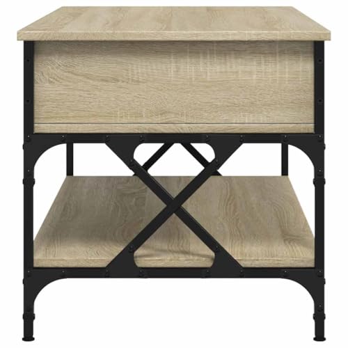 Table de salon relevable industrielle pour optimiser l'espace des petits salons - 7