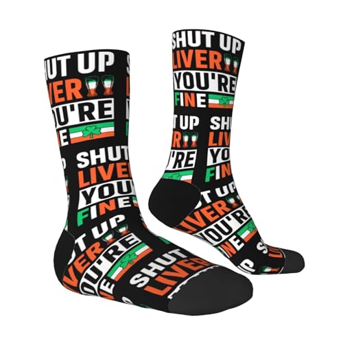 Shut Up Liver You're Fine Socks For Men Women Outdoor Sports Running Hiking Wicking Crew Socks3