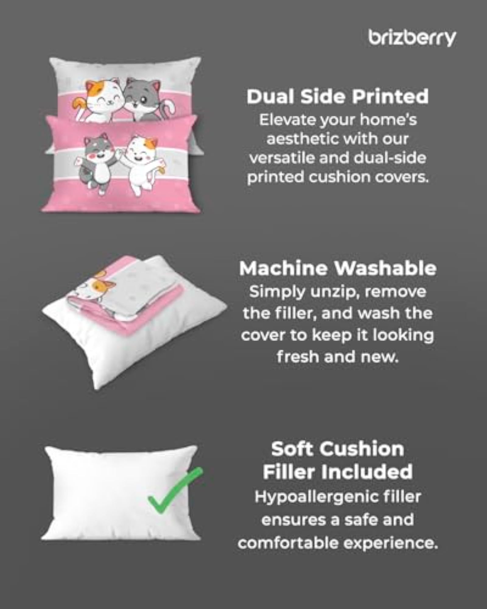 Kids Pillow Cushion with Super Soft Fabric