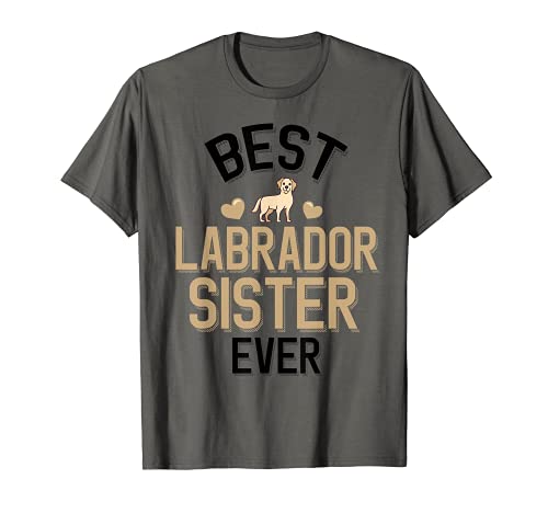 Best Labrador Sister Ever Cute Yellow Lab Family Camiseta