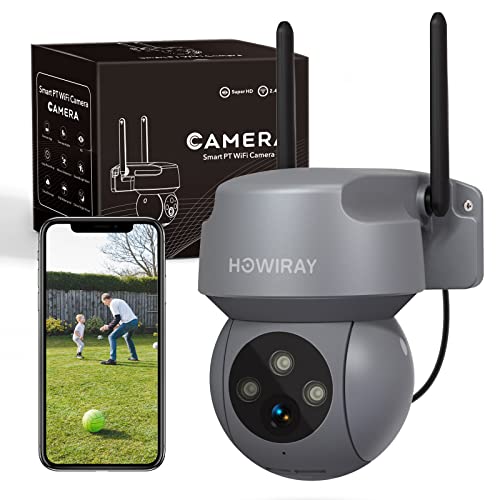 Howiray 2K Security Camera Outdoor, 360° Ptz View Dome Surveillance Cameras With Auto Tracking, Motion Detection, Spotlight, Color Night Vision,2 Way Audio,24/7 Sd Card Storage, Ip66 (No Hidden Fees) #TOP16