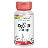 Solaray Pure CoQ-10 200 mg | Healthy Heart Function & Cellular Energy Support | Enhanced with Herb...