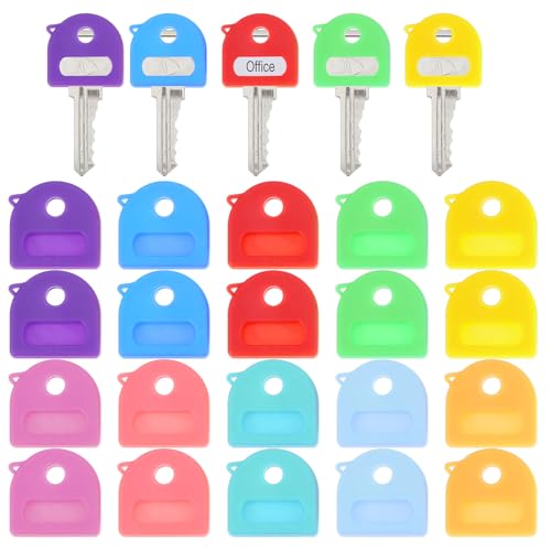 20 Pack Key Identifier Caps for House Keys, Plastic Soft
