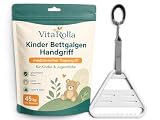 VitaRolla Junior Bett-Haltegriff mit Gurtband – Aufstehhilfe und Aufrichthilfe für Kinder & Jugendliche – geschlossene Griffmitte, kleine Fingermulden, für Pflegebett & Klinikbett