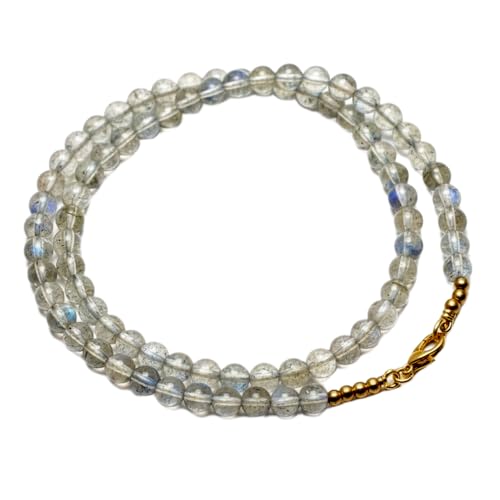 Collier de perles de labradorite pour un style bohème chic au quotidien, perles de 45 cm
