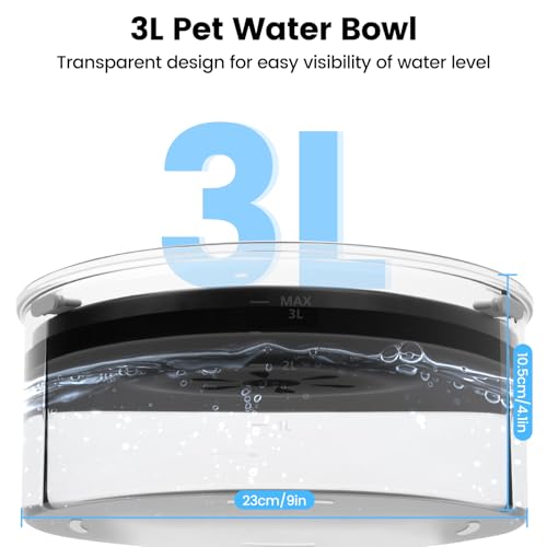 PETTOM Wassernapf Hund ohne Sabbern 3L