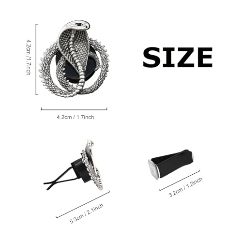 Image of ORIESSE Snake Car Accessories,1pc Cobra Air Vent Clips Car Air Freshener, Silver Snake Badges Decals Dashboard Decor,Rhinestone Vehicle Decorations for Jeep Truck