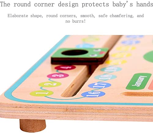 Image of PLUSPOINT Calendar Clock Wooden Learning Toys Kids, Multifunctional Wooden Frog Teaching Clock Calendar,Weather,Season,Time,Week Telling Preschool and Fun 3-14 Years Old