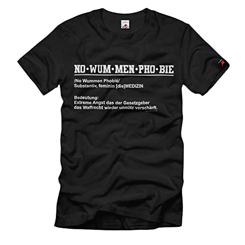 T-shirt No Wummen Phobie noir XL pour afficher un look fun et audacieux