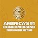 TROJAN Ultra Ribbed Condoms, Lubricated Condoms for Men, America’s Number One Condom, 12 Count