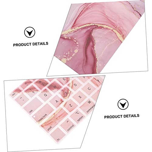 Funda para portátil de mármol Tofficu con protector de teclado de plástico resistente 3