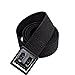 Rothco Plus Web Belts with Black Open Face Buckle, Black, 54''