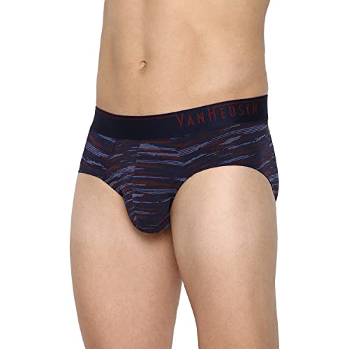 Image of Van Heusen Men Regular Fit 4 Way Stretch Body Defining Fit Allover Print Briefs - Available in Pack of 1 & 2