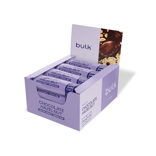 Bulk Macro Munch Barre Protéinée | Chocolat Noisette | 12 x 62g | 20g de protéines par barre | Faible en sucre | Riche en fibres | Texture à trois couches | Idéale à emporter
