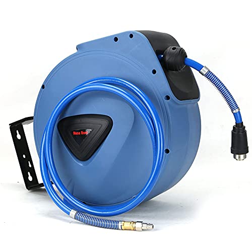 Holdfiturn Air Hose Reel 3/8 Inch 20M Retractable Auto Rewind Line Reel Compressor Wall Mounted