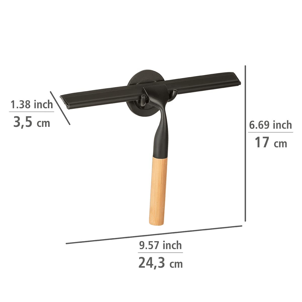 WENKO Turbo-Loc® bambusowa myjka łazienkowa z bambusa i stali nierdzewnej