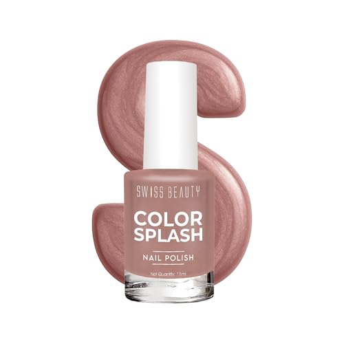 Image of Swiss Beauty Color Splash Nail Polish - Long-Lasting, Glossy - 11 ML, Molten Mauve