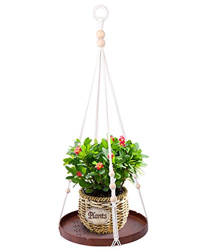 Yesland Macrame Plant Hanger, Wall Hanging Planter Basket & Holder- 4 Legs