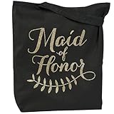 Fun Express - Maid of Honor Tote Bag For Wedding - Apparel Accessories - Totes - Novelty Totes - Wedding - 1 Piece