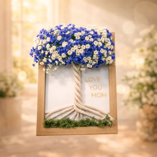 Cadre photo en bois avec lettre de fleur interchangeable pour deco - 6