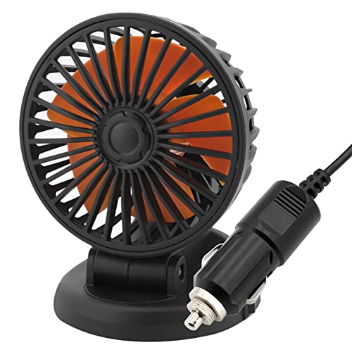 Starnearby Ventilateur de Voiture 5V/12V/24V Portable USB/Allume Cigare pour Véhicule, Camion, SUV