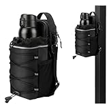 Mochila Gym Magnetica Impermeable, Bolsa Gimnasio Hombre Y Mujer con Soporte para Botella De 1.5L, Bolso Gym Cruzado con Correa Ajustable para Entrenamiento, Fitness Y Deportes Al Aire Libre