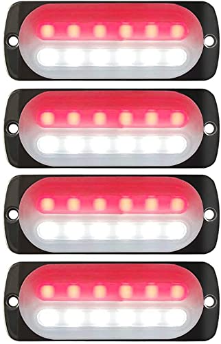 4x 12 LED Faro Luce Barra Luminosa Ambra Avvertimento Pericolo Cruscopio - Foto 9