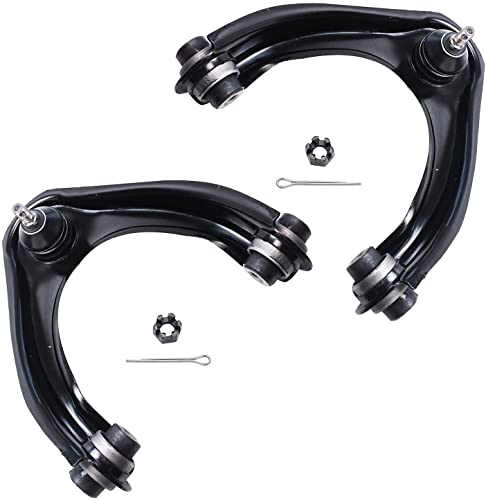 Image of Detroit Axle - 8pc Front End Suspension Kit for 1996-2000 Honda Civic 2 Upper Control Arms w /Ball Joints 2 Lower Ball Joints 2 Sway Bar Links 2 Outer Tie Rod Ends 1997 1998 1999 Replacement