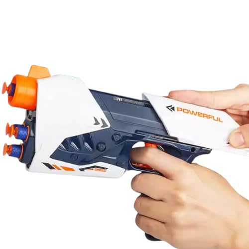 Image of MiniSteps Blaze Storm Soft Bullet Gun Toy Includes 10 Safe Foam Darts, Action Shooting Battle Toy for Boys, Super Gun (Multicolor)