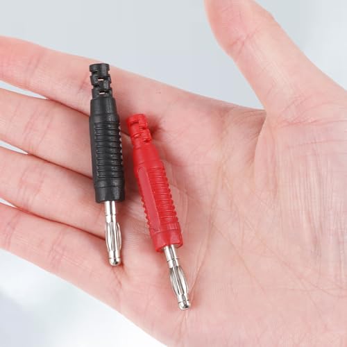 Image of Banana Plugs, 10 Pcs 4mm Insulated Banana Plug Connectors Adapters for Multimeter Test Leads Probes