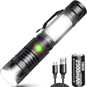 REHKITTZ Linterna LED 2000 Lúmenes...